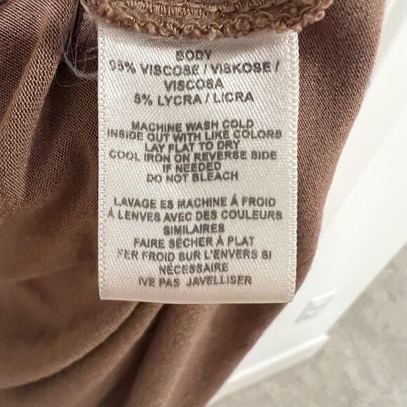 Anthropologie Porridge Women's Soft Casual‎ Wrap Dress Brown Sleeveless Size M - Picture 6 of 11